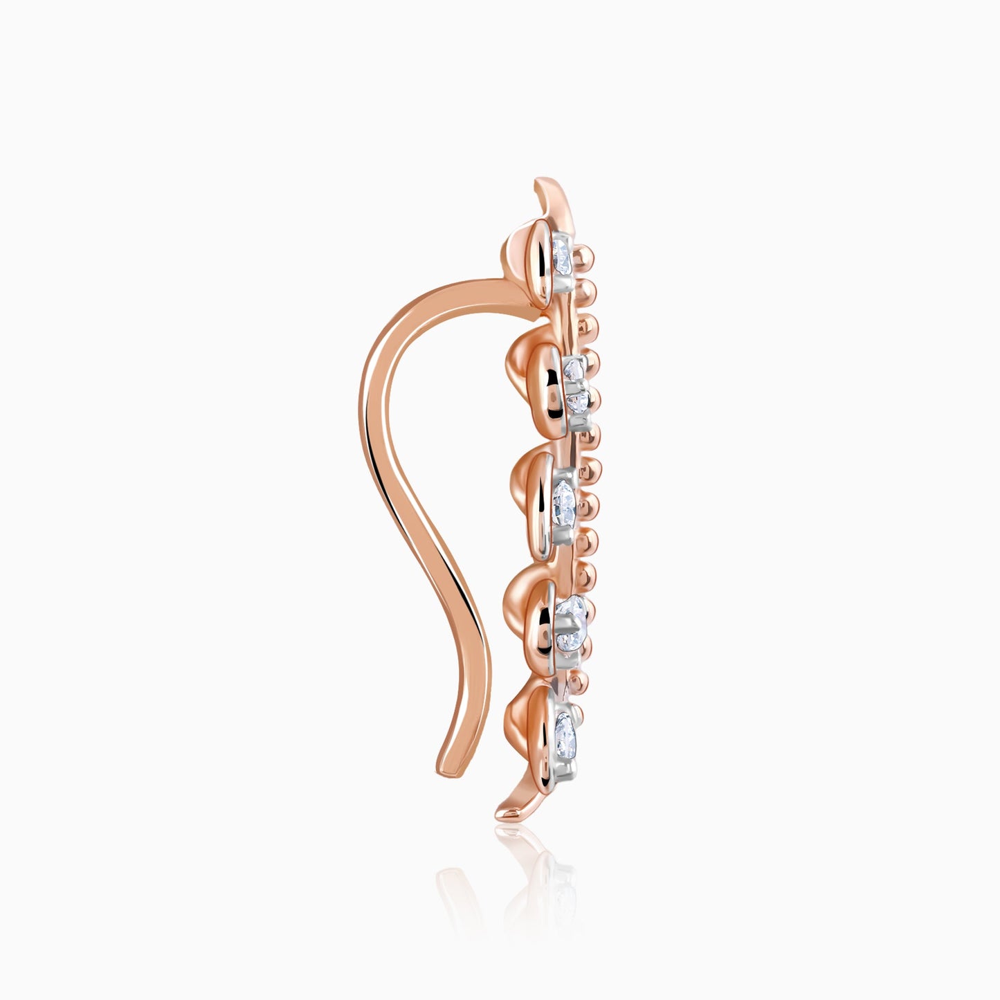Rose Gold Diamond Climbers Earrings