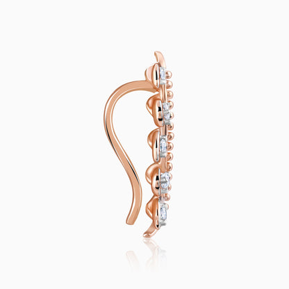 Rose Gold Diamond Climbers Earrings