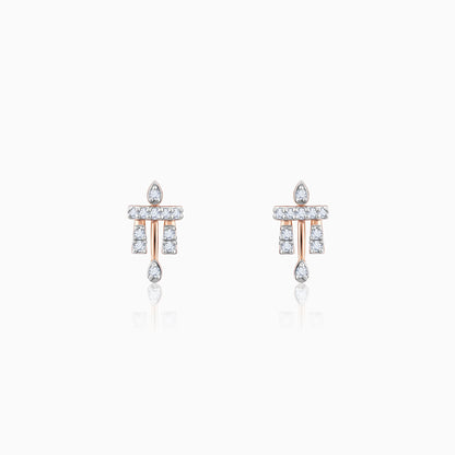 Rose Gold Worthy Diamond Earrings