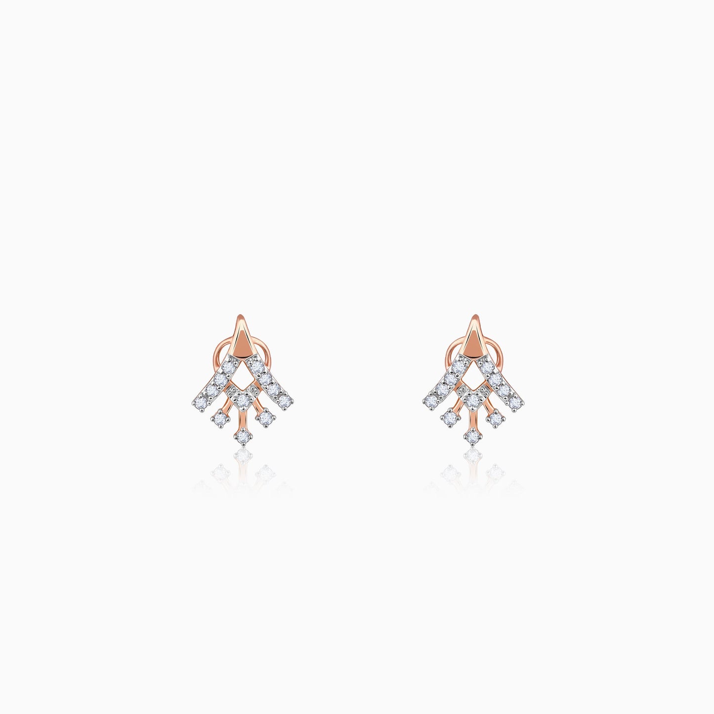 Rose Gold Benignant Diamond Earrings
