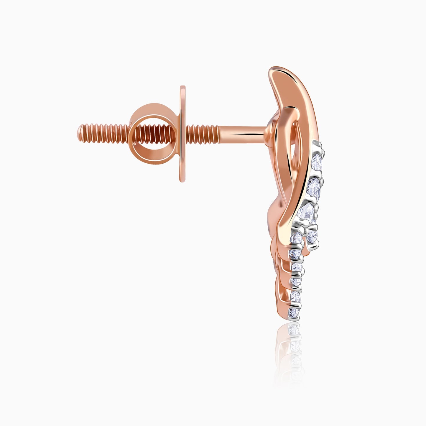 Rose Gold Benignant Diamond Earrings