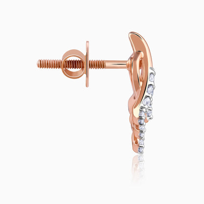 Rose Gold Benignant Diamond Earrings