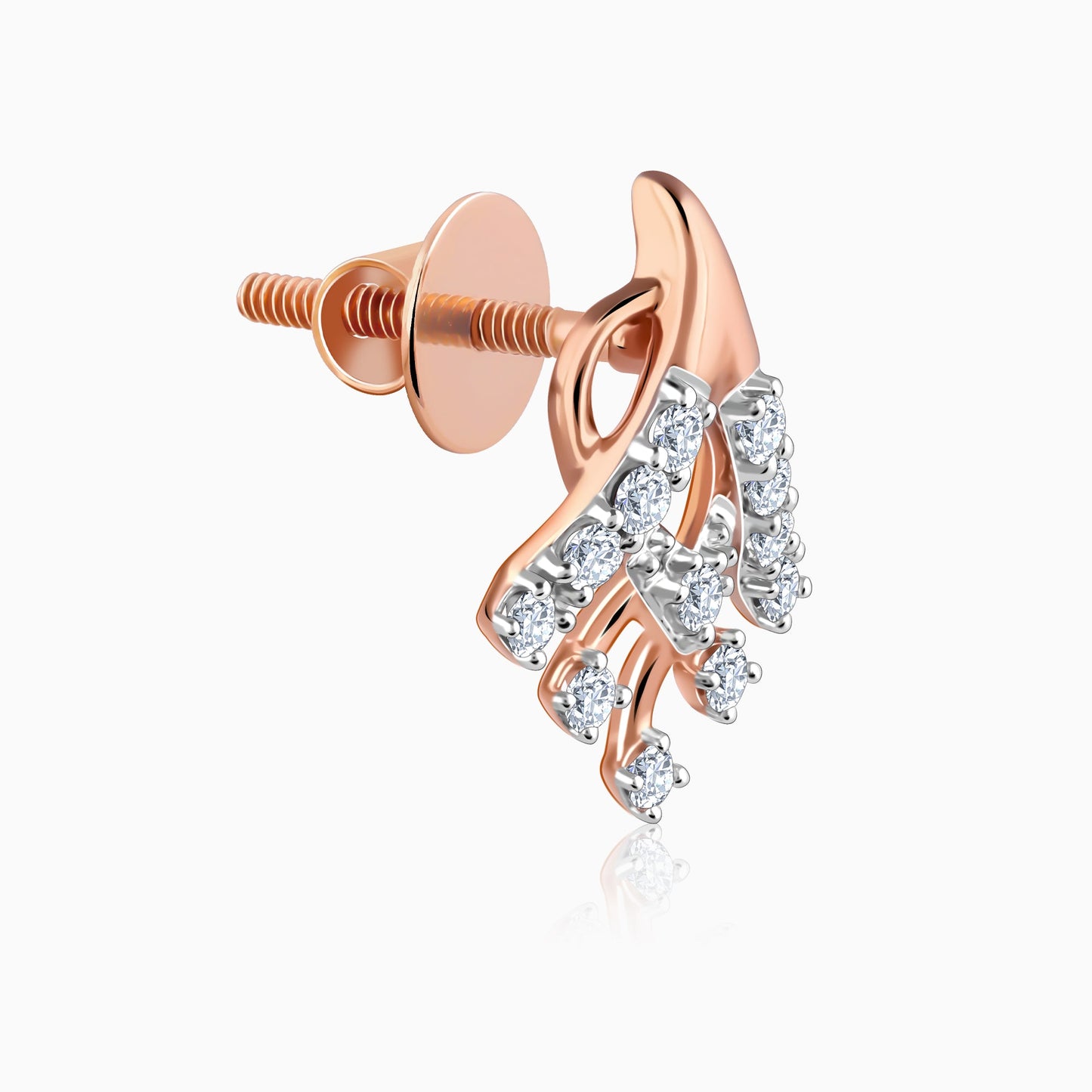 Rose Gold Benignant Diamond Earrings