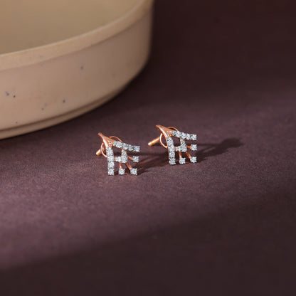 Rose Gold Benignant Diamond Earrings