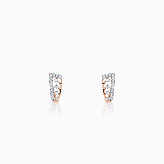 Rose Gold Miracle Diamond Earrings