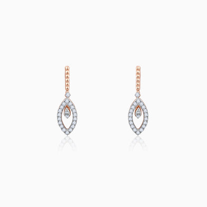 Rose Gold Gleam Diamond Earrings