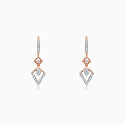 Rose Gold Swanky Diamond Earrings