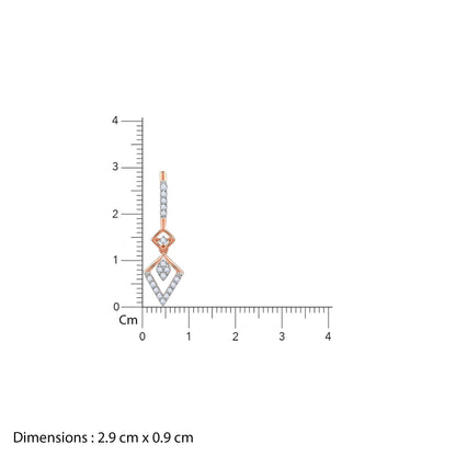 Rose Gold Swanky Diamond Earrings