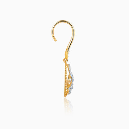 Gold Circle of Grace Diamond Earrings