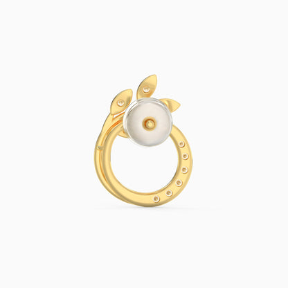 Gold Corsage Diamond Earrings