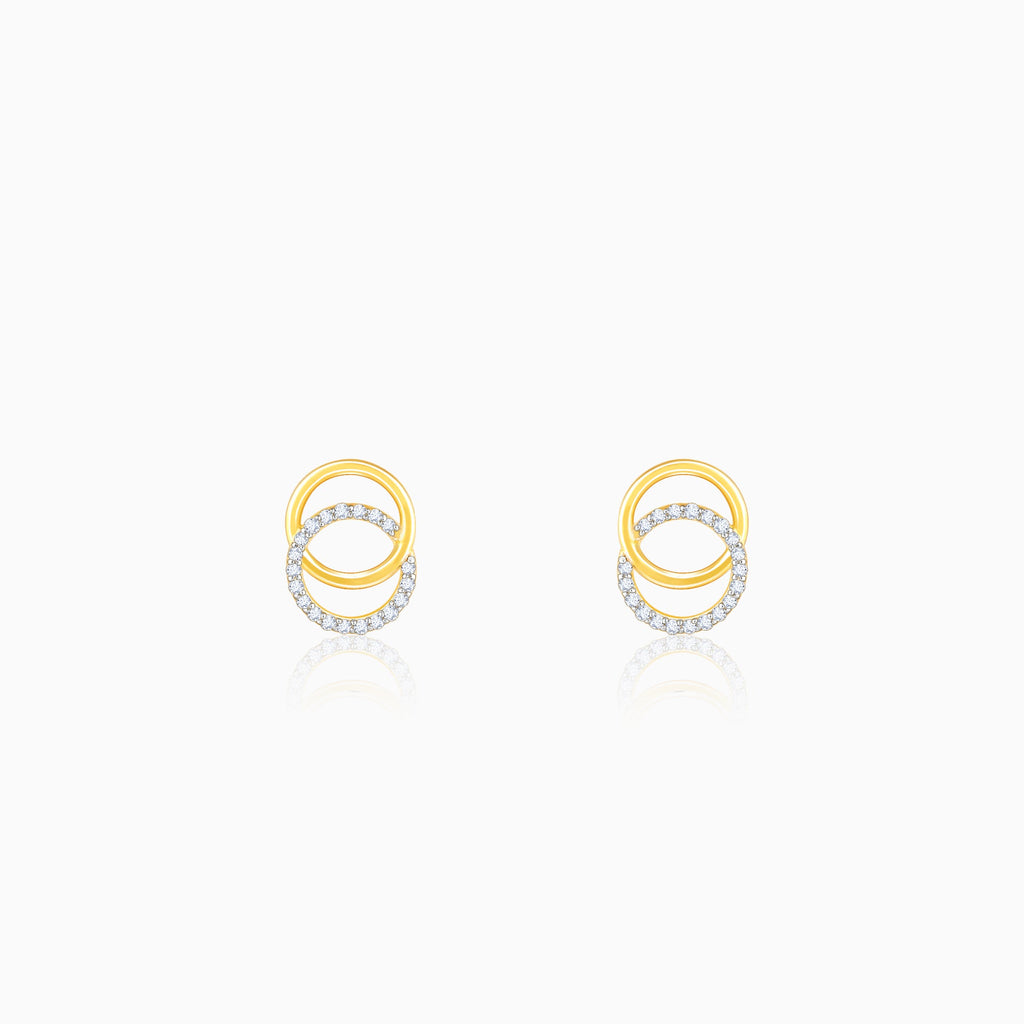 Gold Radiant Orbit Lab Grown Diamond Earrings