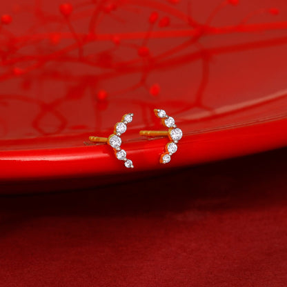 Gold Arc of Beauty Lab Grown Diamond Earrings