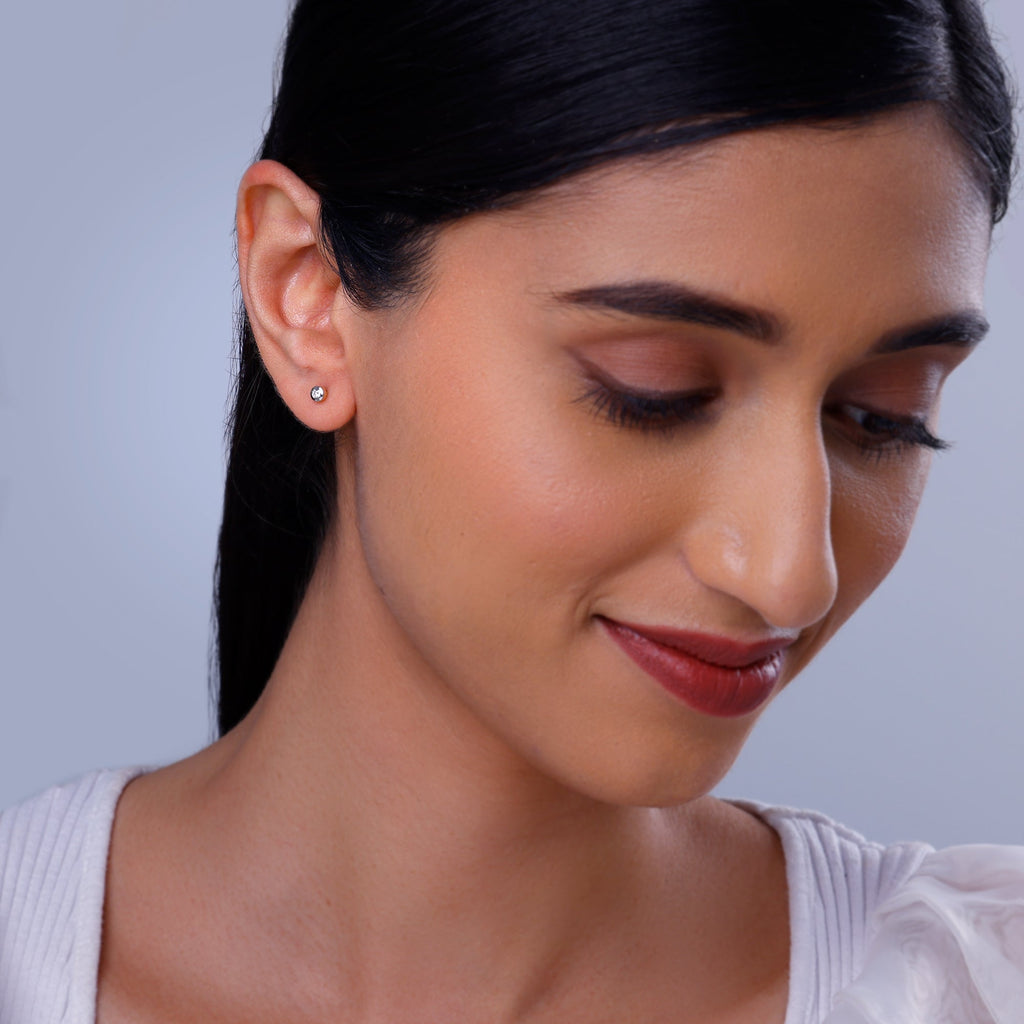 Gold Mimo Lab Grown Diamond Stud Earrings