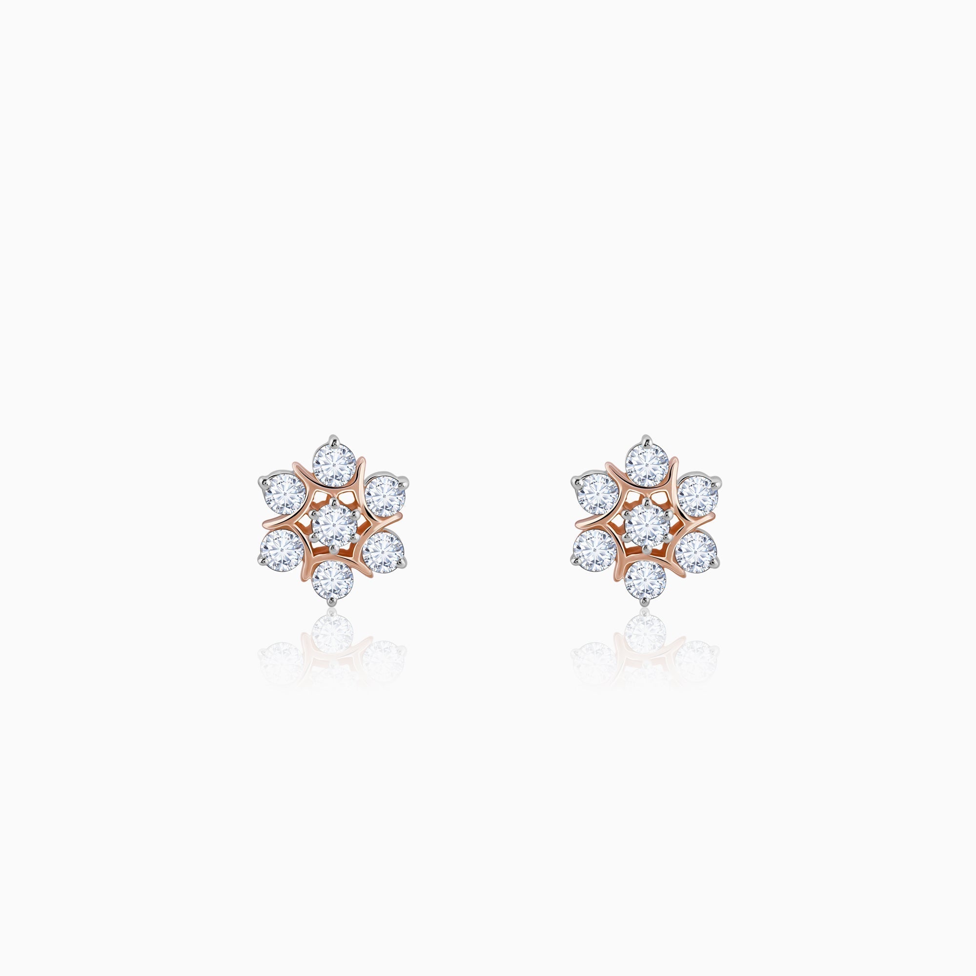 Gold Luminary Solitaire Diamond Earrings