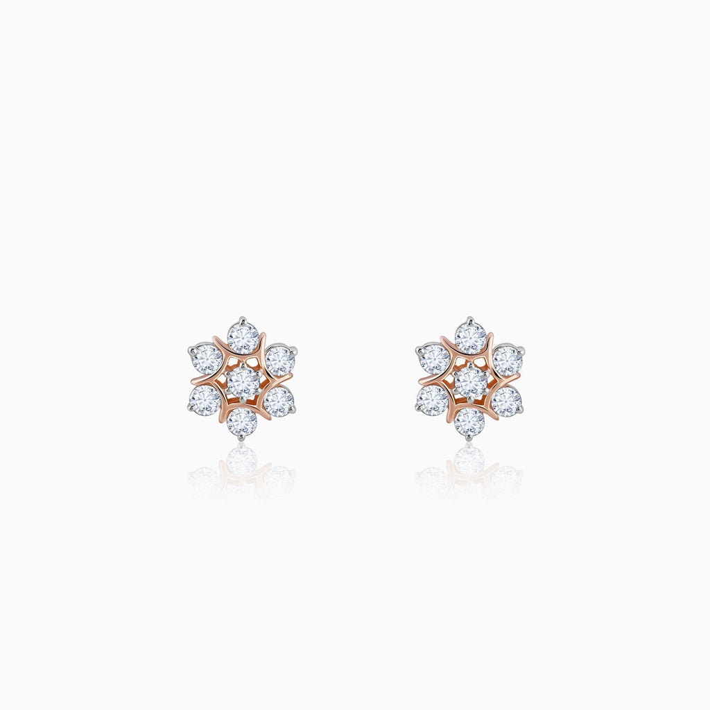 Gold Luminary Solitaire Diamond Earrings