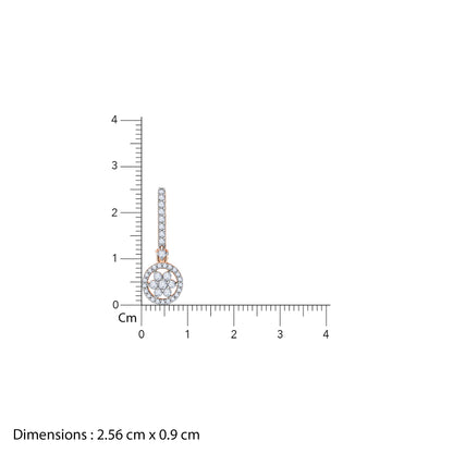 Rose Gold Harmony Solitaire Diamond Drop Earrings