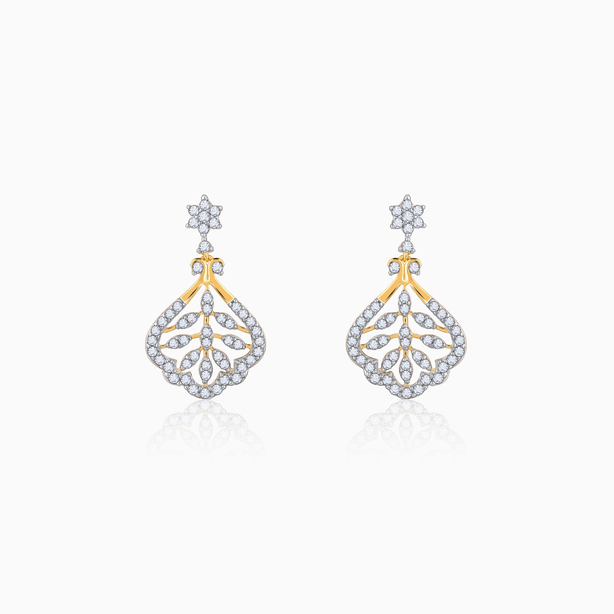 Gold Secret Garden Diamond Earrings