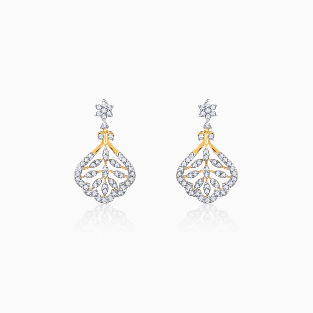 Gold Secret Garden Diamond Earrings