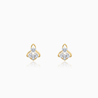 Gold Bellflower Rhapsody Lab Grown Diamond Earrings