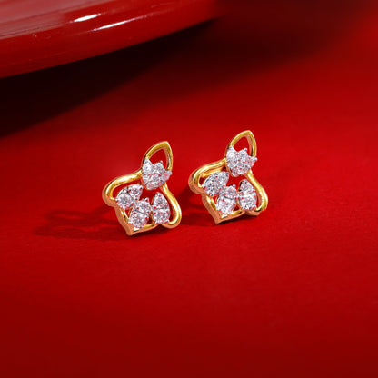 Gold Bellflower Rhapsody Lab Grown Diamond Earrings