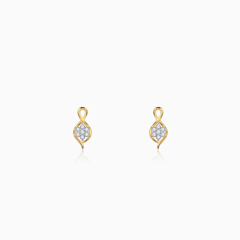 Gold Pure Flora Diamond Earrings