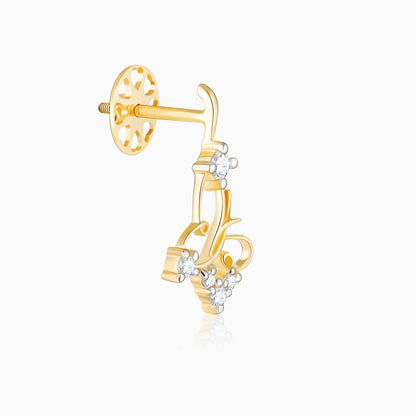 Gold Winsome Butterfly Diamond Earrings