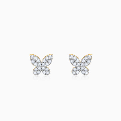 Gold Blissful Butterfly Lab Grown Diamond Earrings