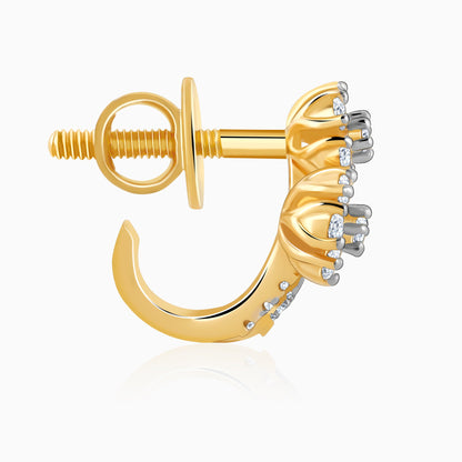 Gold Twinkle Trance Diamond Earrings