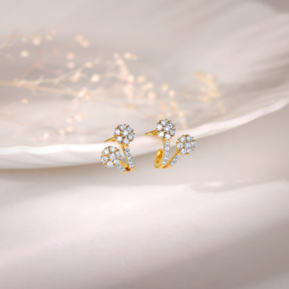 Gold Twinkle Trance Diamond Earrings