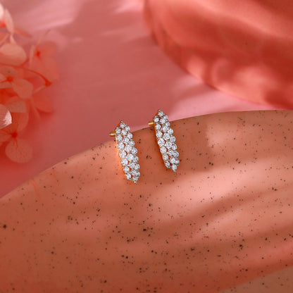 Gold Baroque Diamond Earrings