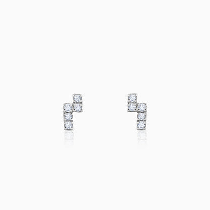 Gold Bolt Lab Grown Diamond Earrings
