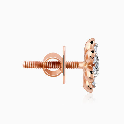 Gold Blossom Burst Diamond Earrings