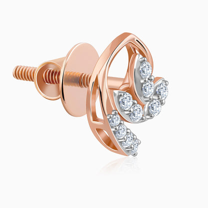 Rose Gold Petalia Lab Grown Diamond Earrings