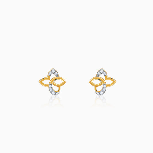 Gold True Blossom Diamond Earrings