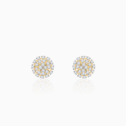 Gold Dandelion Whisper Lab Grown Diamond Earrings