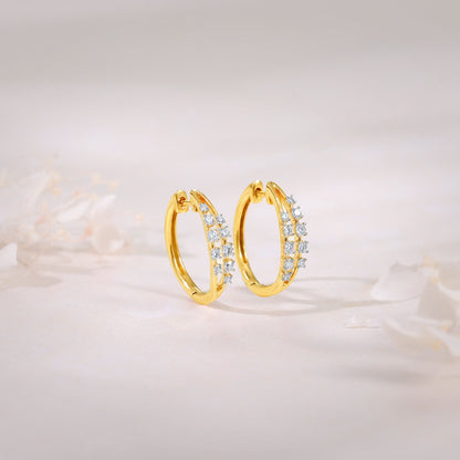 Gold Classic Lab Grown Diamond Hoop Earrings
