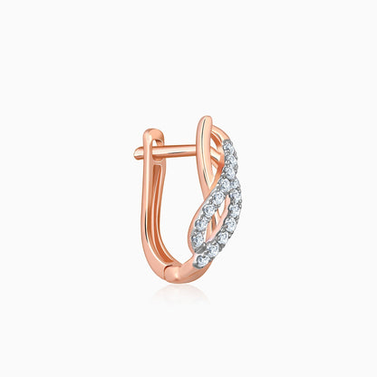 Rose Gold Delicate Petals Lab Grown Diamond Earrings