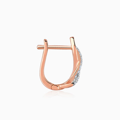 Rose Gold Delicate Petals Lab Grown Diamond Earrings