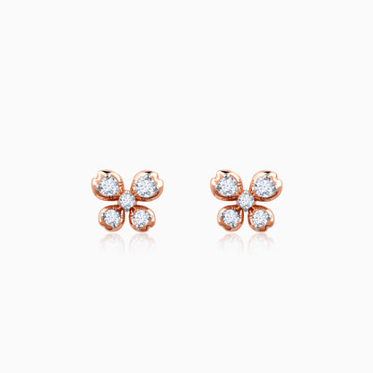 Rose Gold Primrose Lab Grown Diamond Earrings