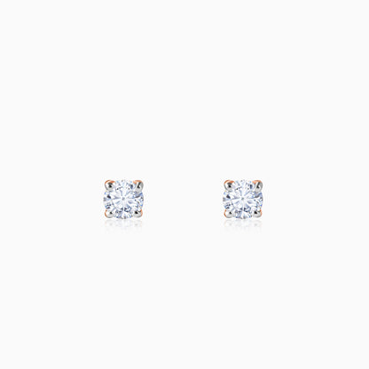 Rose Gold Floral Twist Lab Grown Diamond Earrings