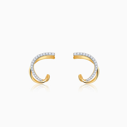 Gold Diana J-hoop Lab Grown Diamond Earrings