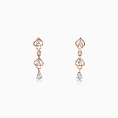 Rose Gold Spirited Spade Lab Grown Diamond Earrings