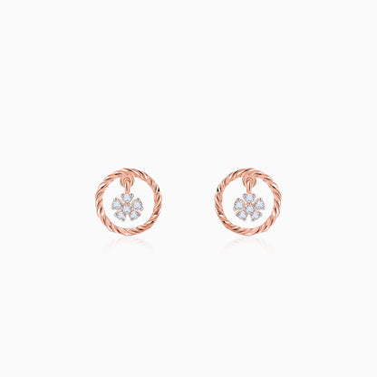 Rose Gold Magnolia Mist Lab Grown Diamond Earrings