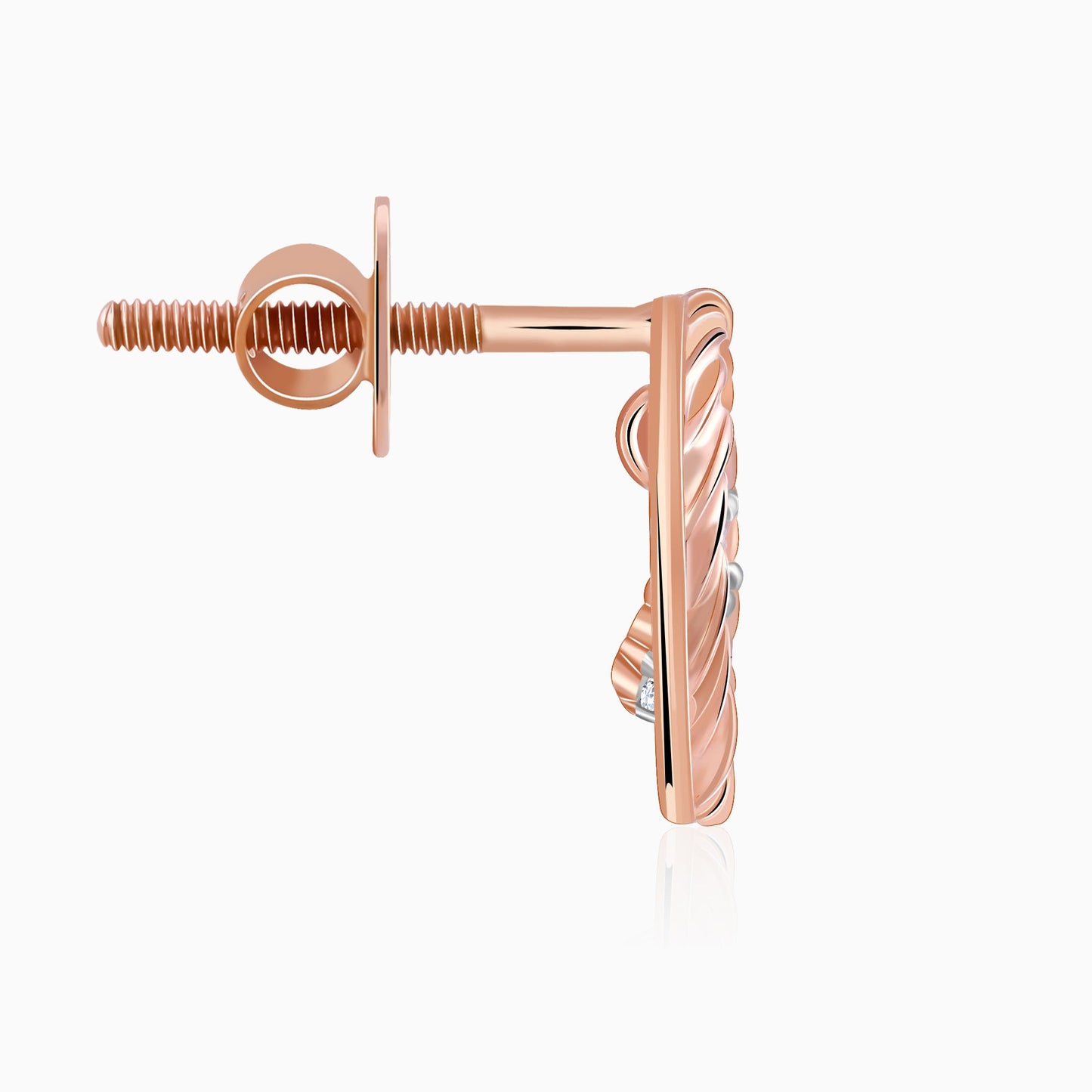 Rose Gold Magnolia Mist Lab Grown Diamond Earrings