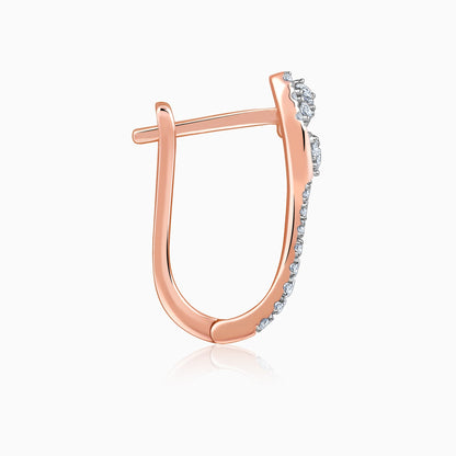Rose Gold Flowery Lab Grown Diamond Earrings