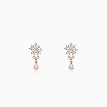 Rose Gold Petal Poetry Lab Grown Diamond Earrings