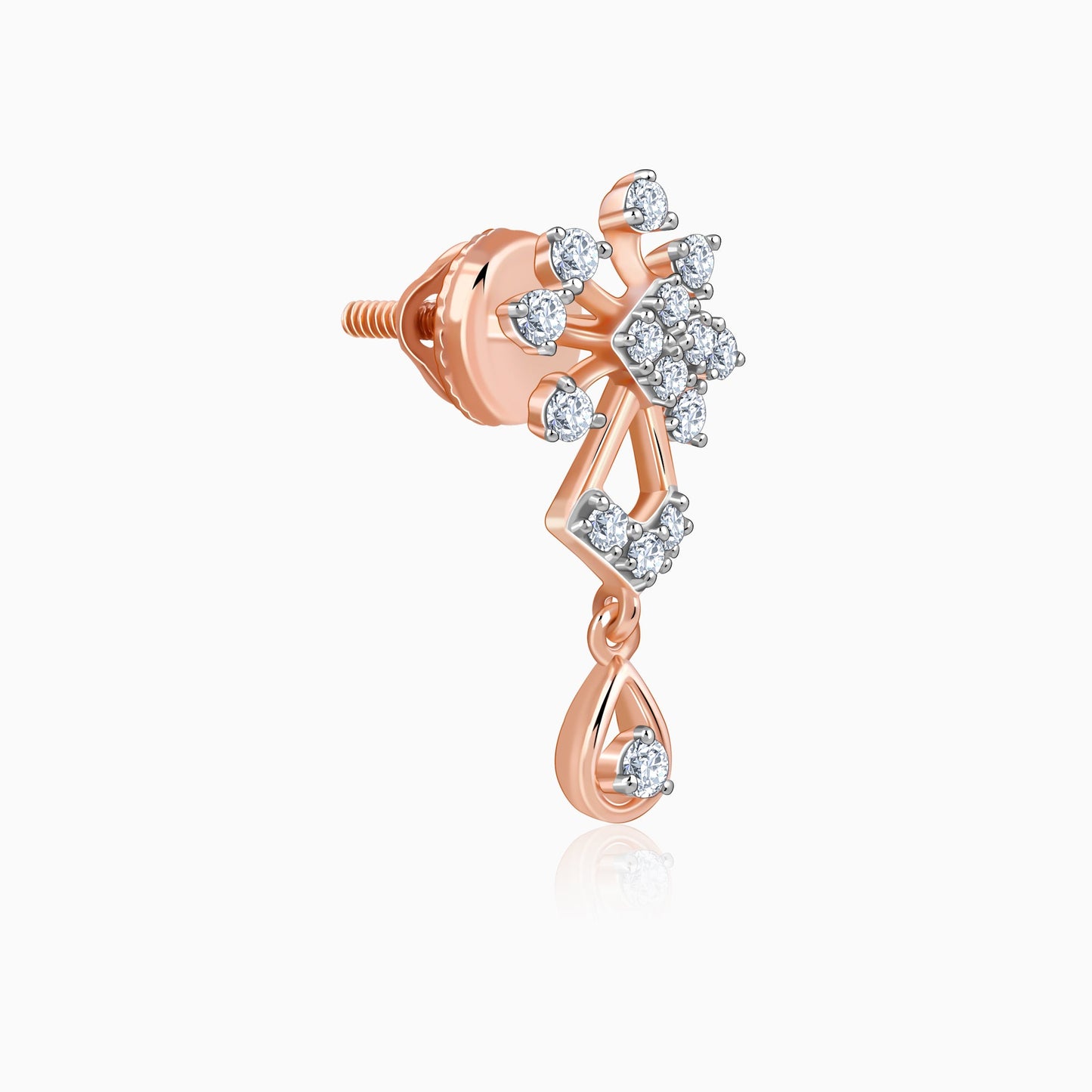Rose Gold Petal Poetry Lab Grown Diamond Earrings