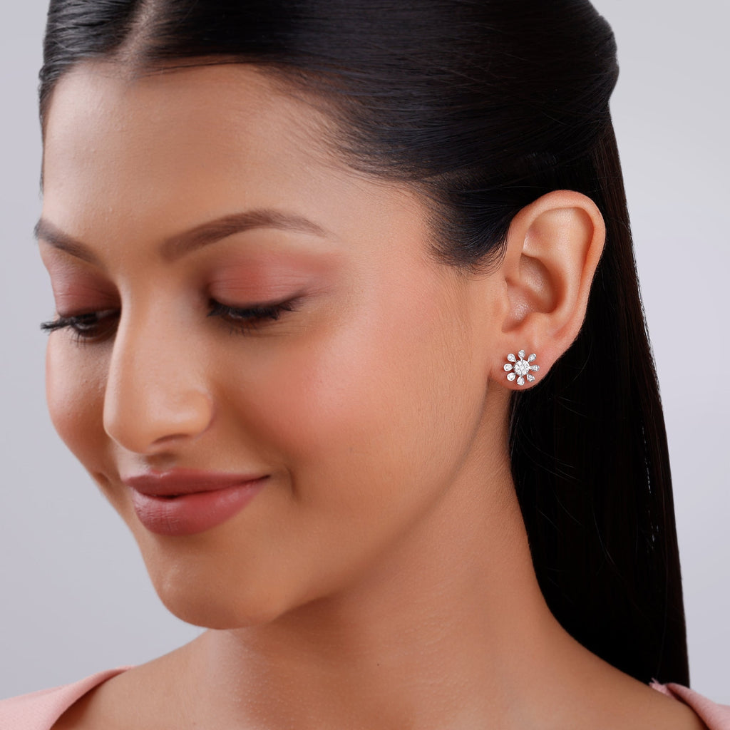 Gold Spring Beauty Lab Grown Diamond Earrings