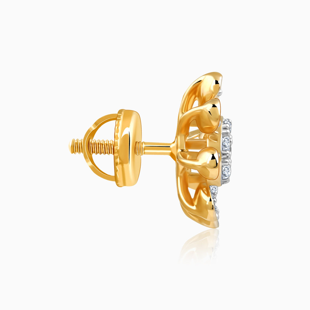 Gold Spring Beauty Lab Grown Diamond Earrings