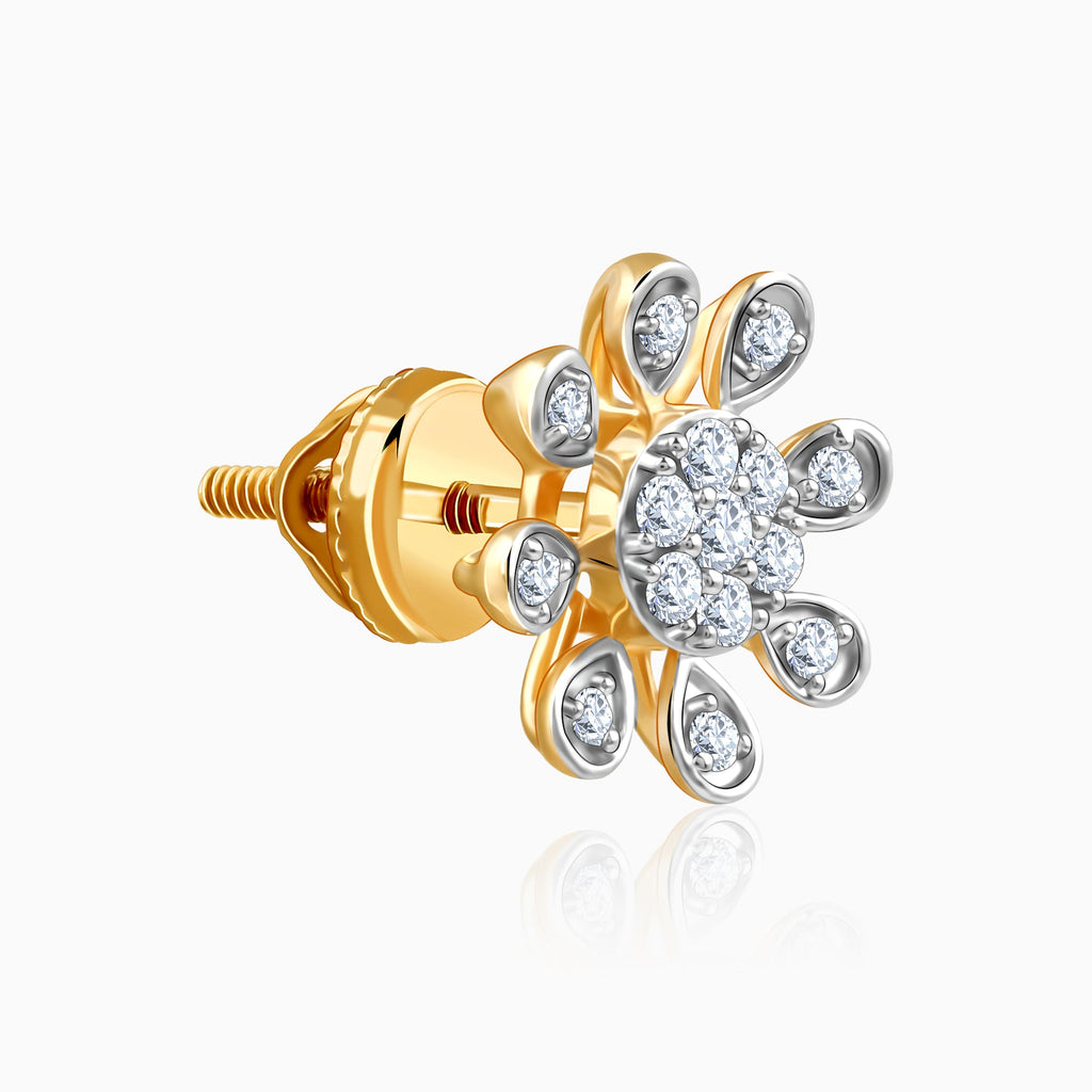 Gold Spring Beauty Lab Grown Diamond Earrings